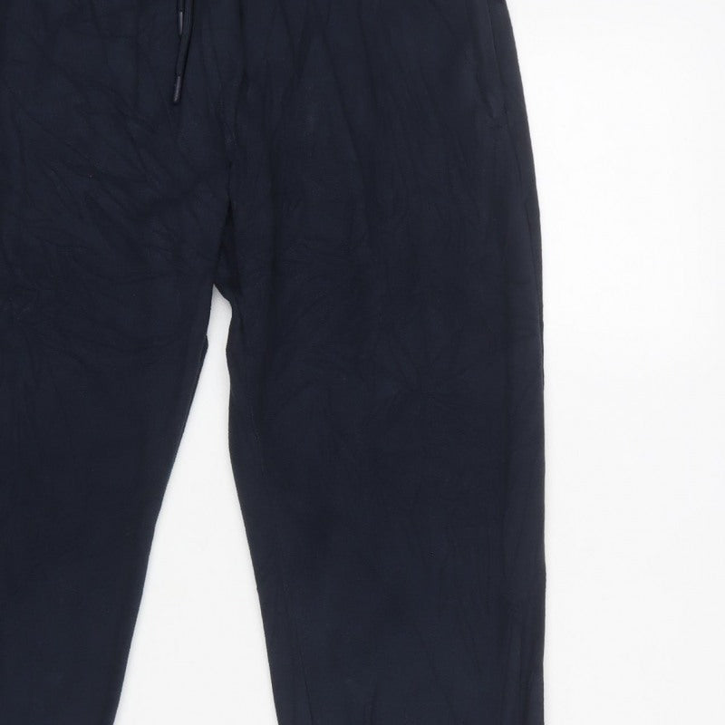 Marks and Spencer Men’s Navy M Regular Drawstring Jogger Trousers
