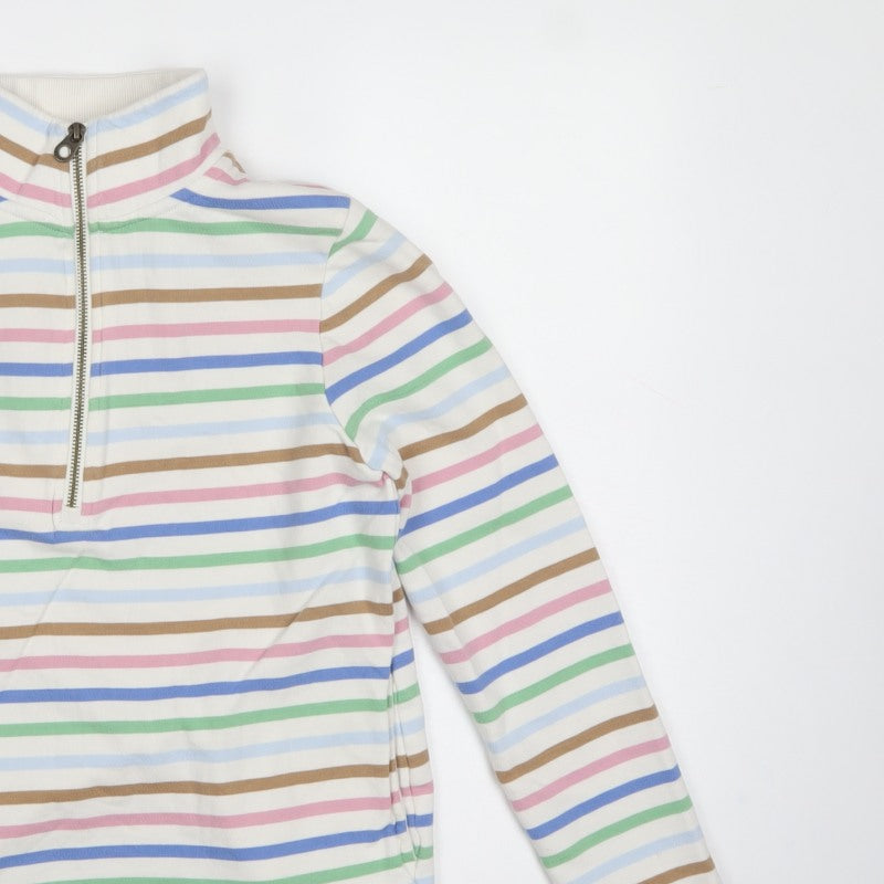Joules Women’s Multicoloured UK 6 Striped 1/2 Zip Pullover Sweatshirt
