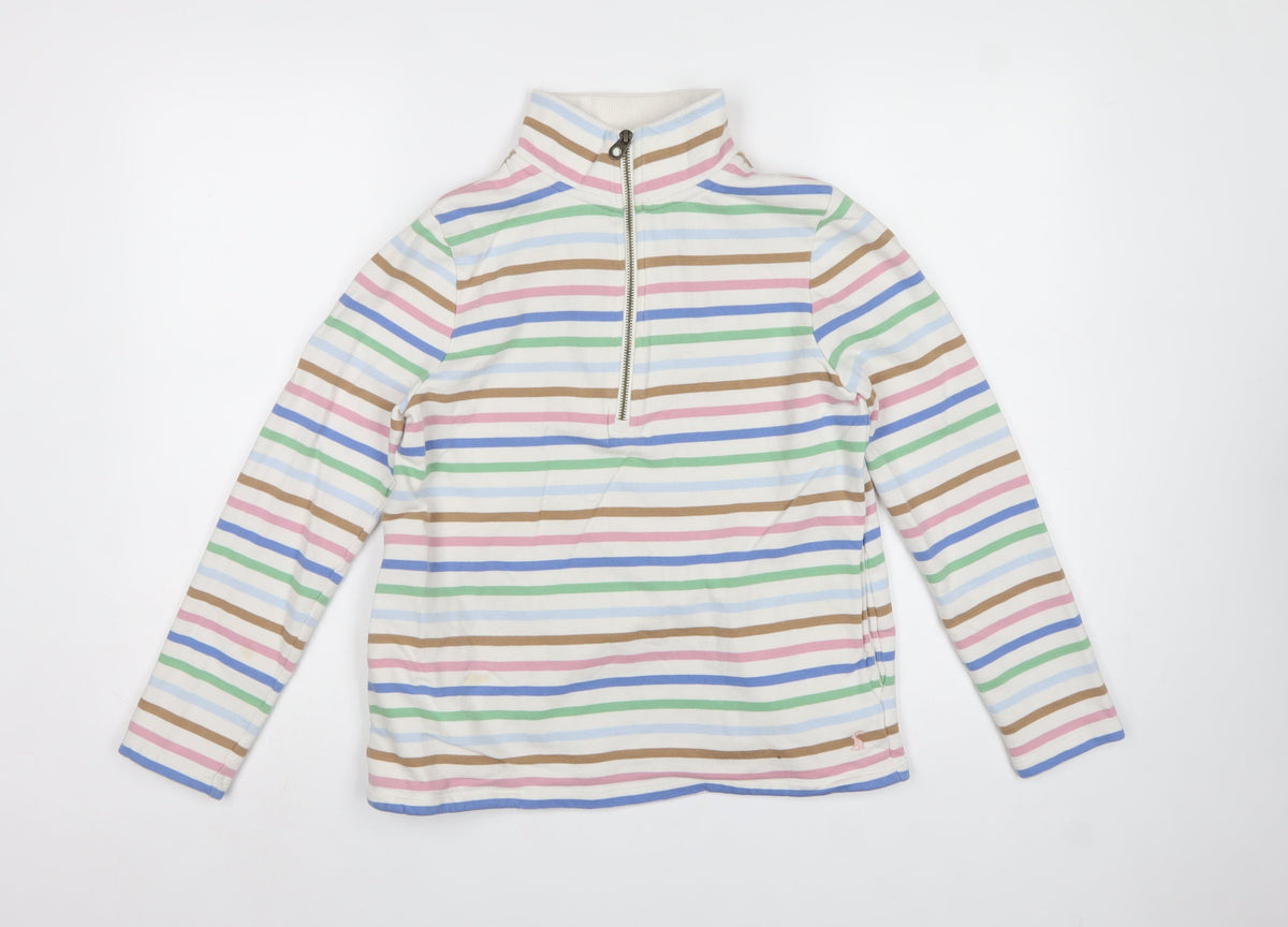 Joules Women’s Multicoloured UK 6 Striped 1/2 Zip Pullover Sweatshirt