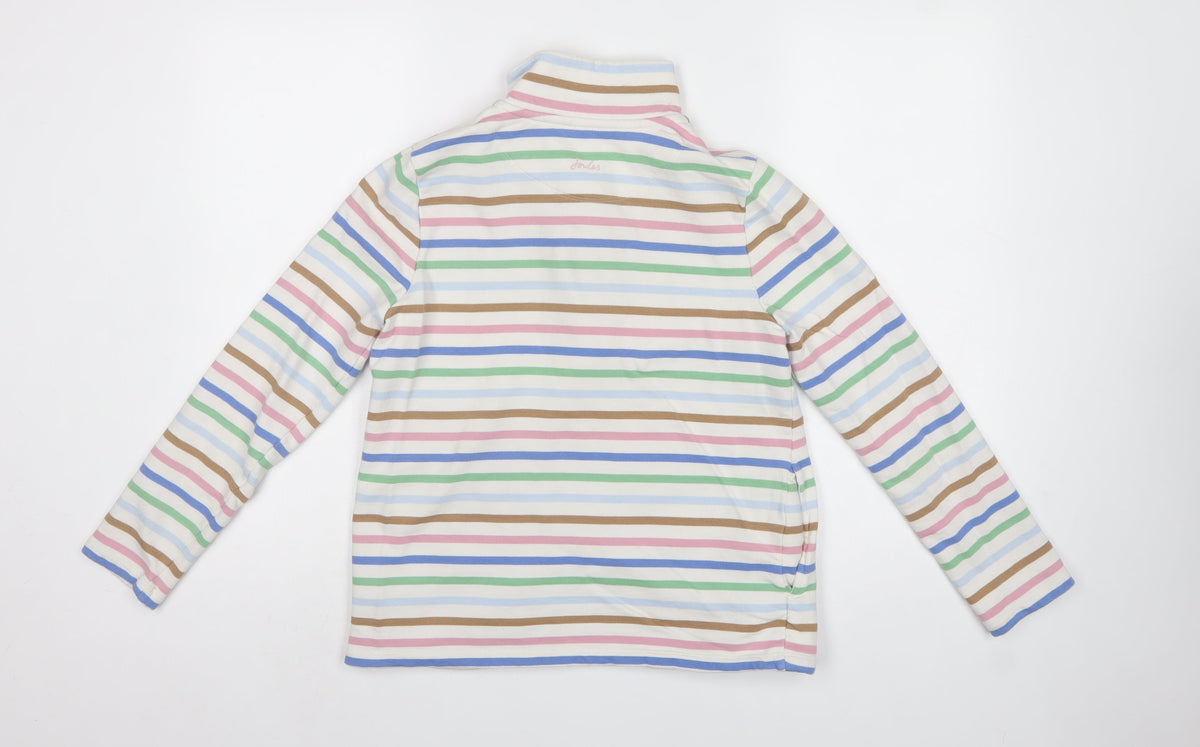 Joules Women’s Multicoloured UK 6 Striped 1/2 Zip Pullover Sweatshirt