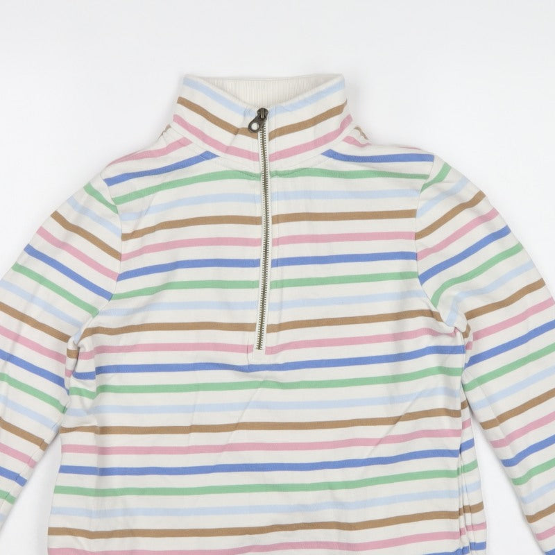 Joules Women’s Multicoloured UK 6 Striped 1/2 Zip Pullover Sweatshirt