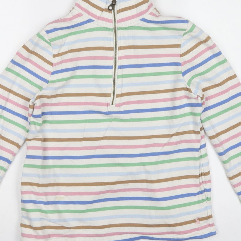 Joules Women’s Multicoloured UK 6 Striped 1/2 Zip Pullover Sweatshirt