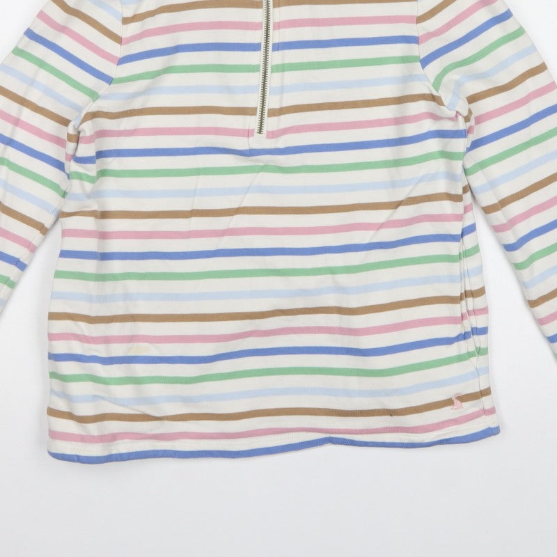 Joules Women’s Multicoloured UK 6 Striped 1/2 Zip Pullover Sweatshirt