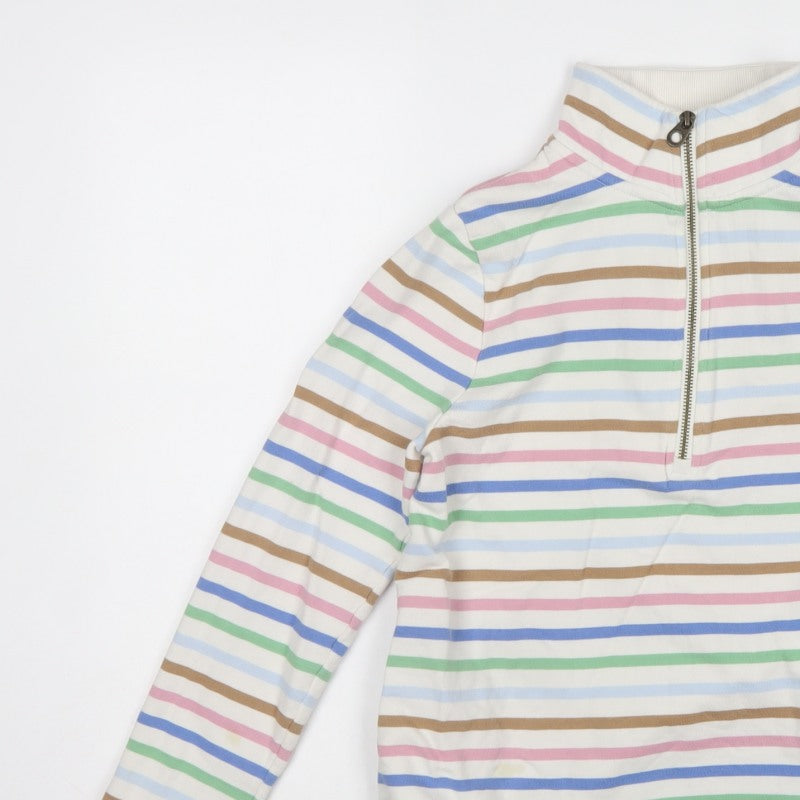Joules Women’s Multicoloured UK 6 Striped 1/2 Zip Pullover Sweatshirt