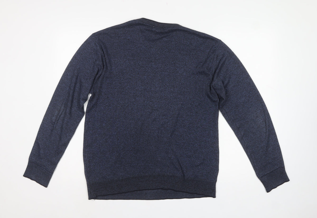 Lee Cooper Mens Blue XL Crew Neck Knit Pullover Jumper