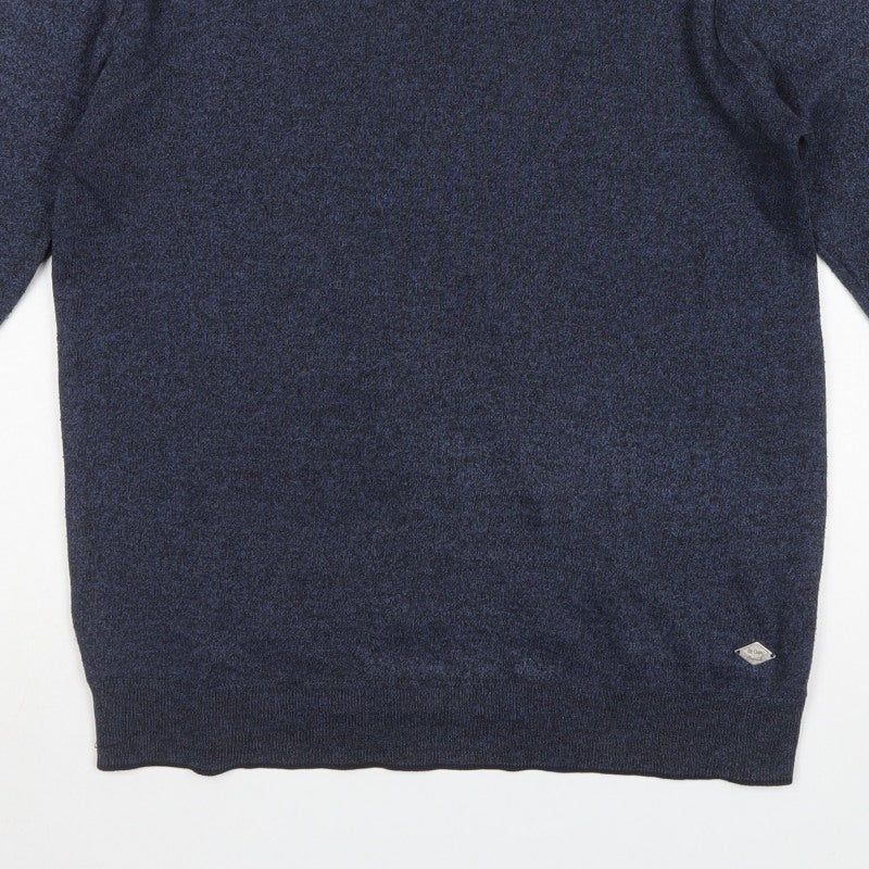 Lee Cooper Mens Blue XL Crew Neck Knit Pullover Jumper