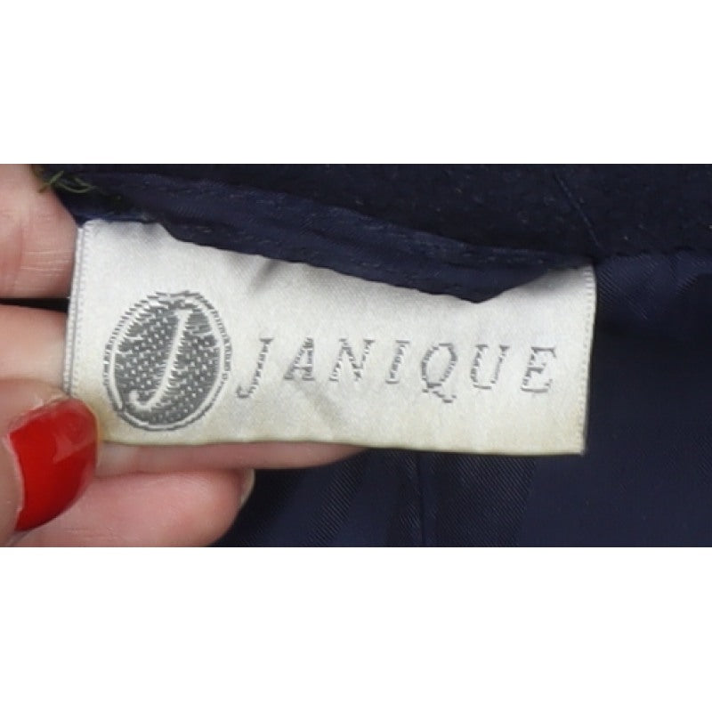 Jantique Women’s Blue XL Long Hooded Zip Overcoat