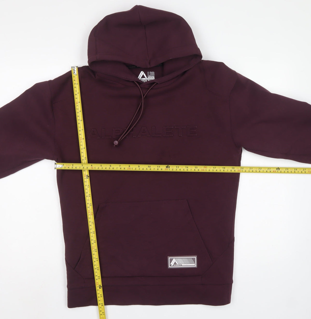 Alphalete Men’s Burgundy Small Pullover Hoodie Gym Logo Pockets