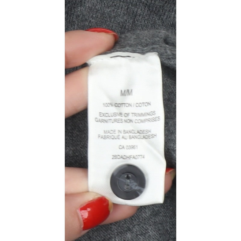 Denver Hayes Men Grey M Cotton Henley Button Knit Jumper