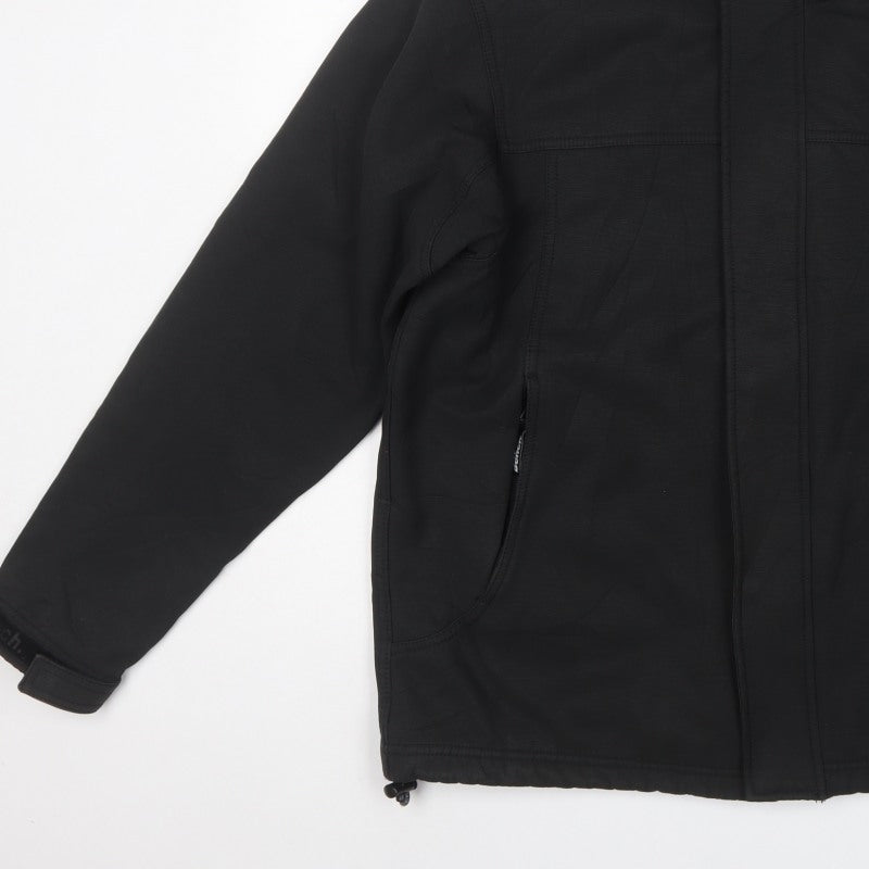 Bench Men's Black L Softshell Jacket Full Zip Stand Collar
