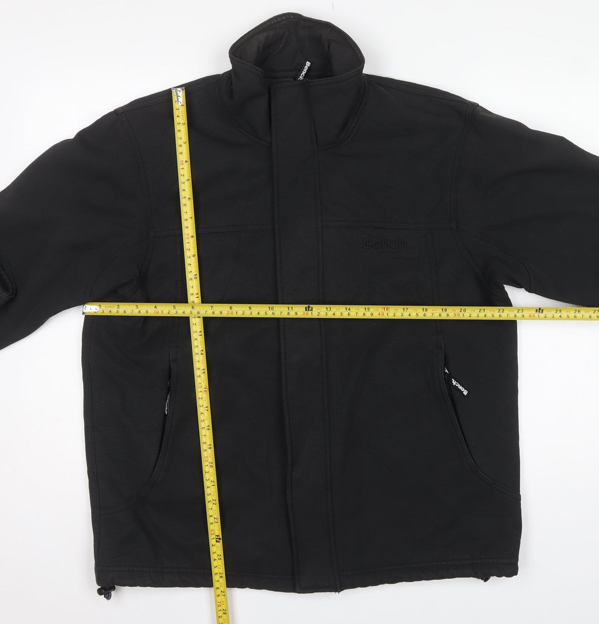 Bench Men's Black L Softshell Jacket Full Zip Stand Collar