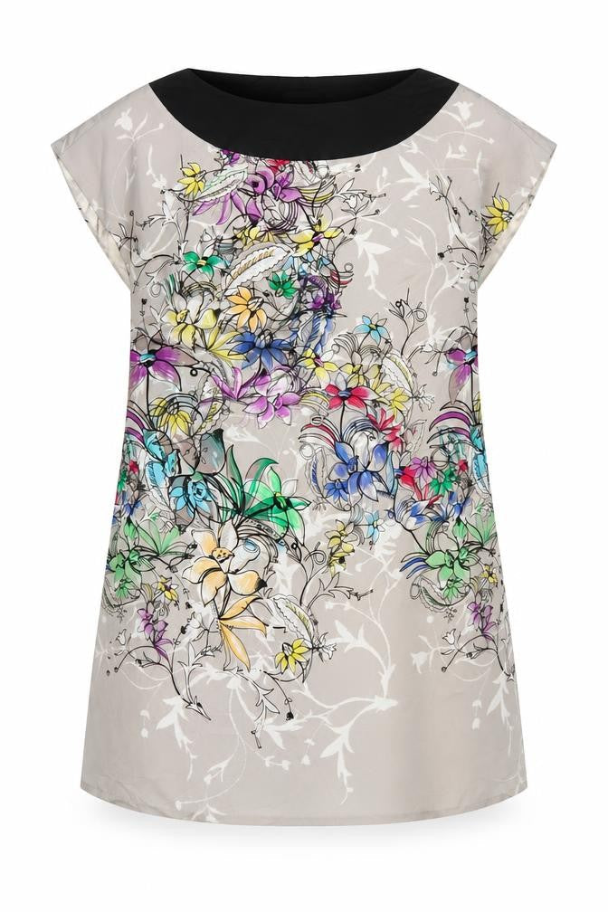 South Women Multicoloured Floral Shift Dress UK 16 Cap Sleeve