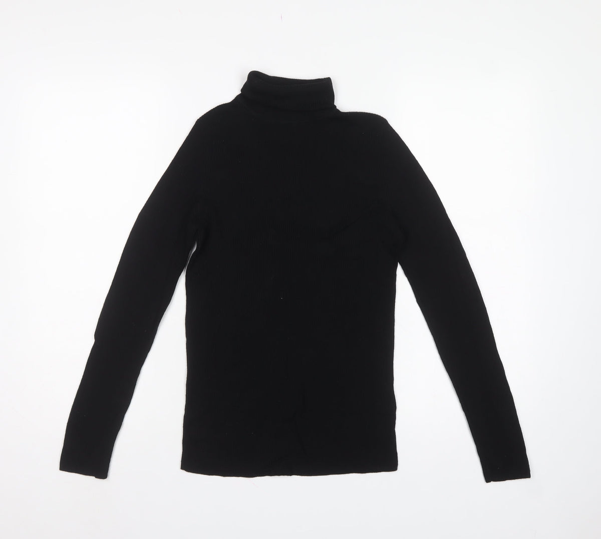 Uniqlo Women’s Black M 100% Wool Roll Neck Knit Jumper