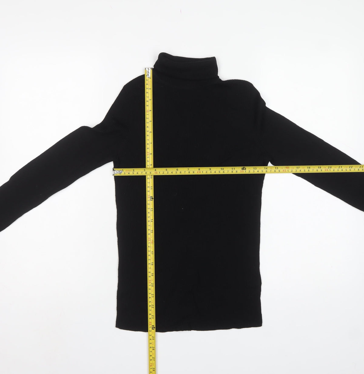 Uniqlo Women’s Black M 100% Wool Roll Neck Knit Jumper