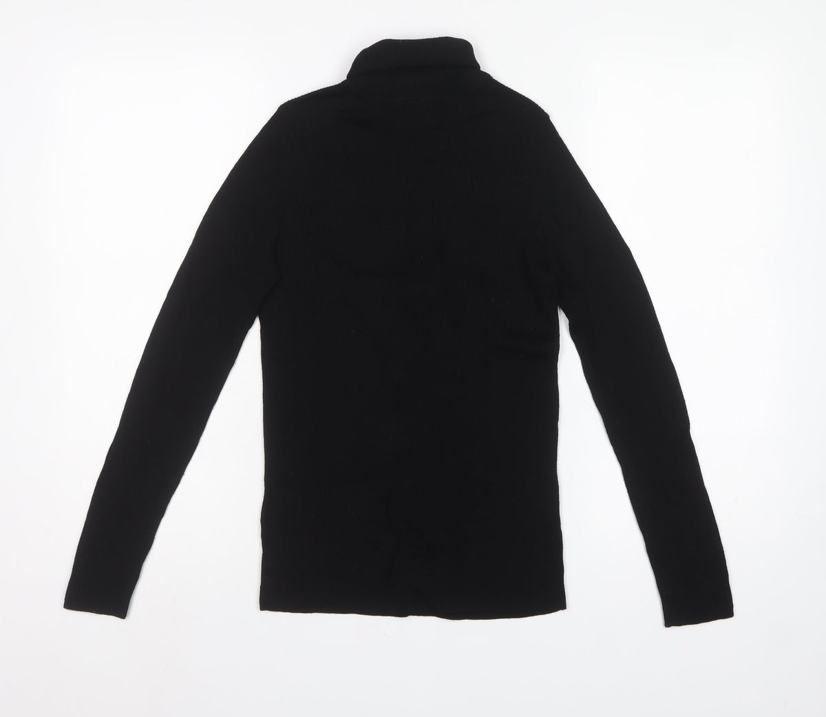 Uniqlo Women’s Black M 100% Wool Roll Neck Knit Jumper