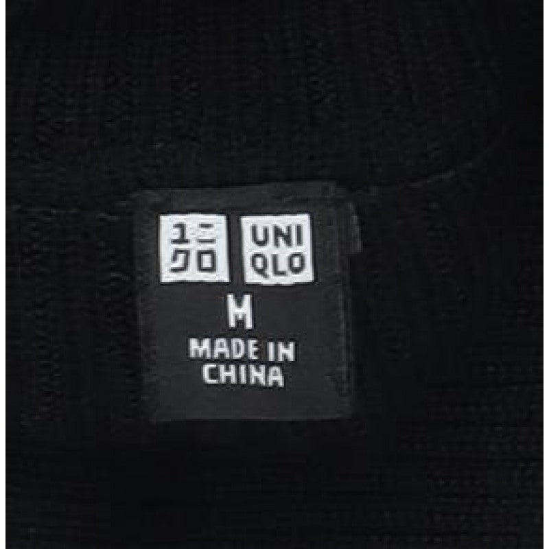 Uniqlo Women’s Black M 100% Wool Roll Neck Knit Jumper