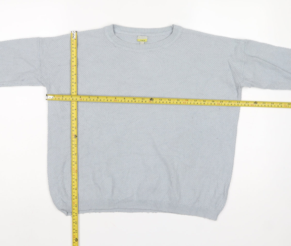 Hobbs NW3 Women’s Light Blue UK 8 Crew Neck Knit Pullover Jumper