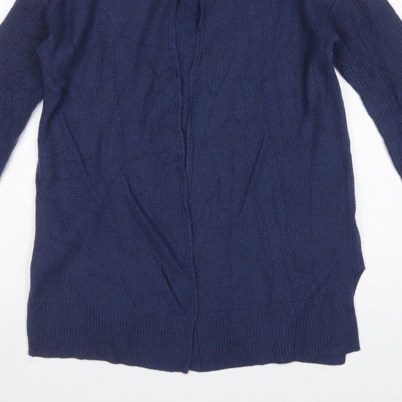 GAP Women’s Navy Blue M Open Knit Longline Cotton Cardigan