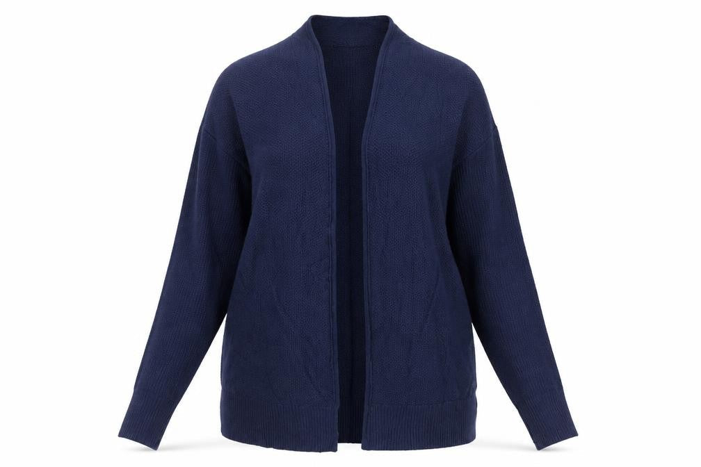 GAP Women’s Navy Blue M Open Knit Longline Cotton Cardigan