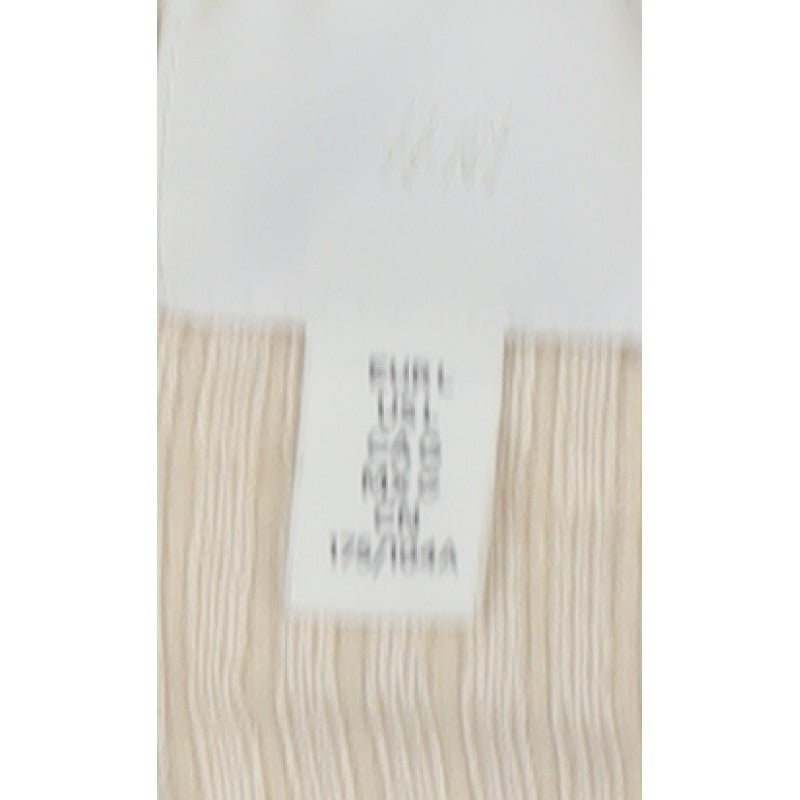 H&M Women Ivory M Rib Knit V-Neck Slim Fit Pullover Jumper