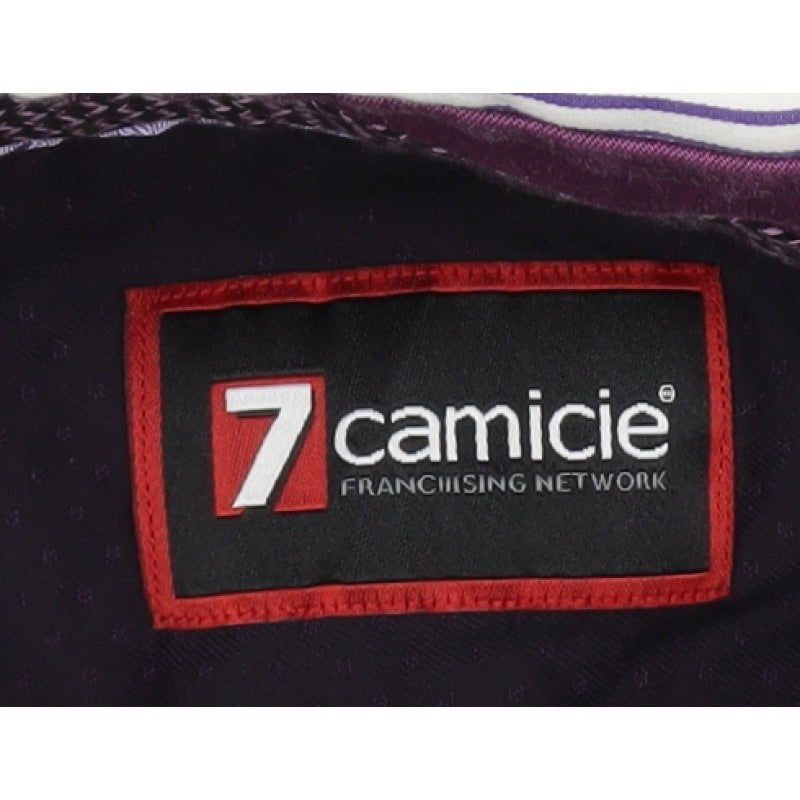 7 Camicie Men’s Purple 4XL Cotton Button-Down Long Sleeve Shirt