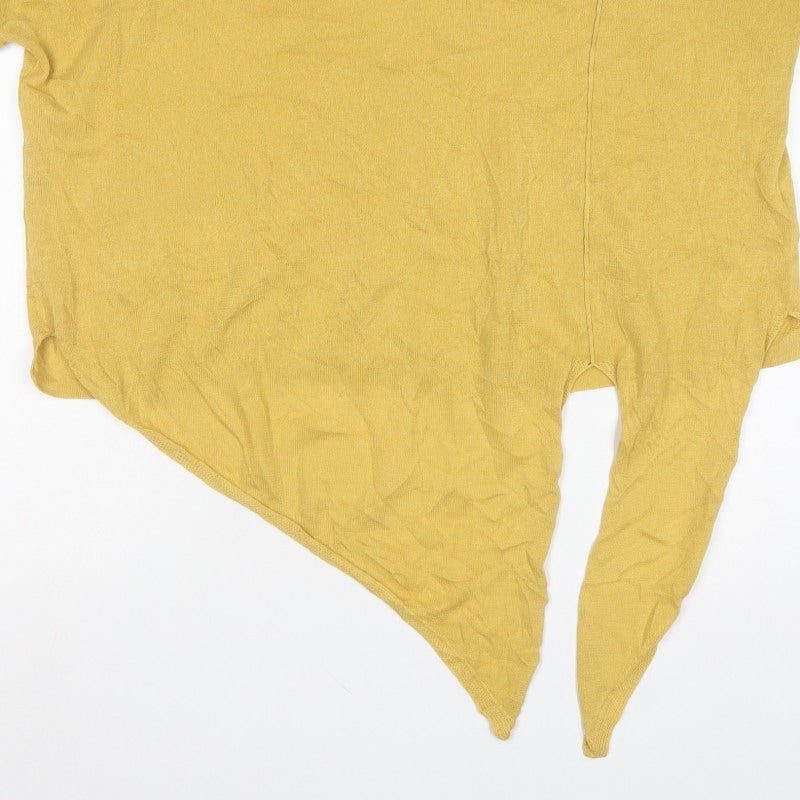 Autograph Women’s Gold UK 14 V-Neck Asymmetric Hem Tunic Jumper