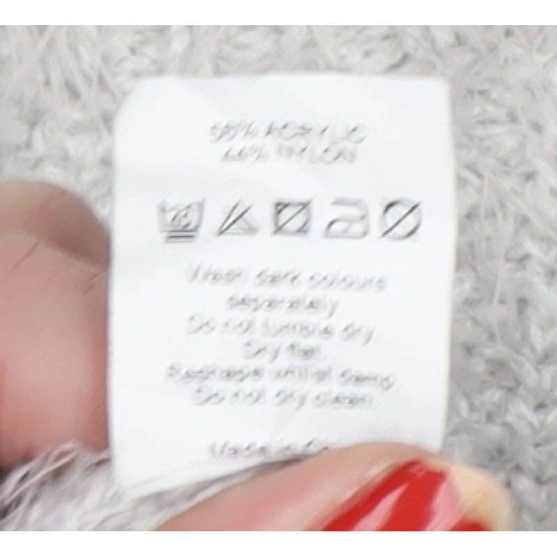 River Island Women Grey UK 12 Chunky Knit Crew Neck Pullover Jumper