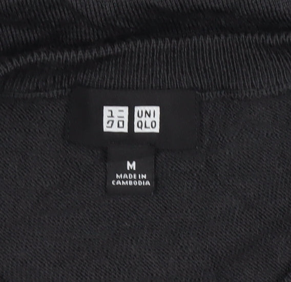 UNIQLO Men’s Black M Cotton Crew Neck Knit Pullover Jumper