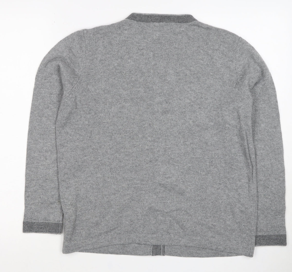 M&S Women’s Grey UK 14 Classic Wool Blend Button Cardigan