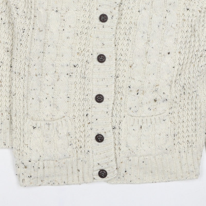 Atmosphere Women’s Ivory UK 14 Cable Knit Button Cardigan Pockets