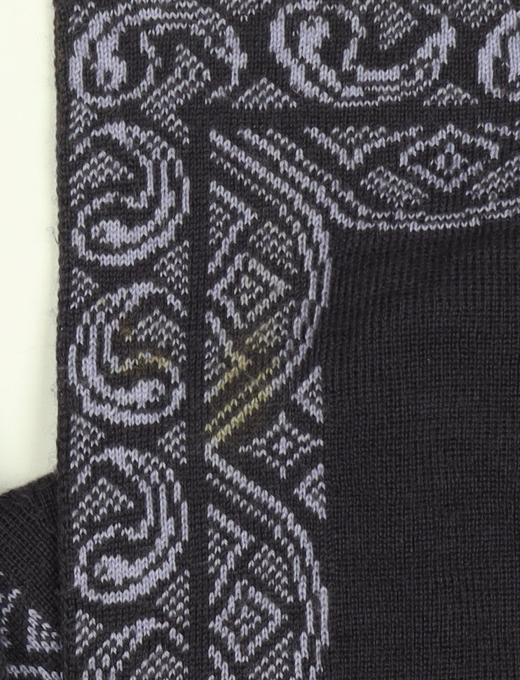 St Michael Women’s Black UK 8 Merino Wool Aztec Knit Cardigan