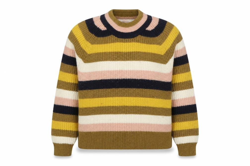 Madewell Women's XS Multicoloured Striped Merino Wool Pullover Jumper