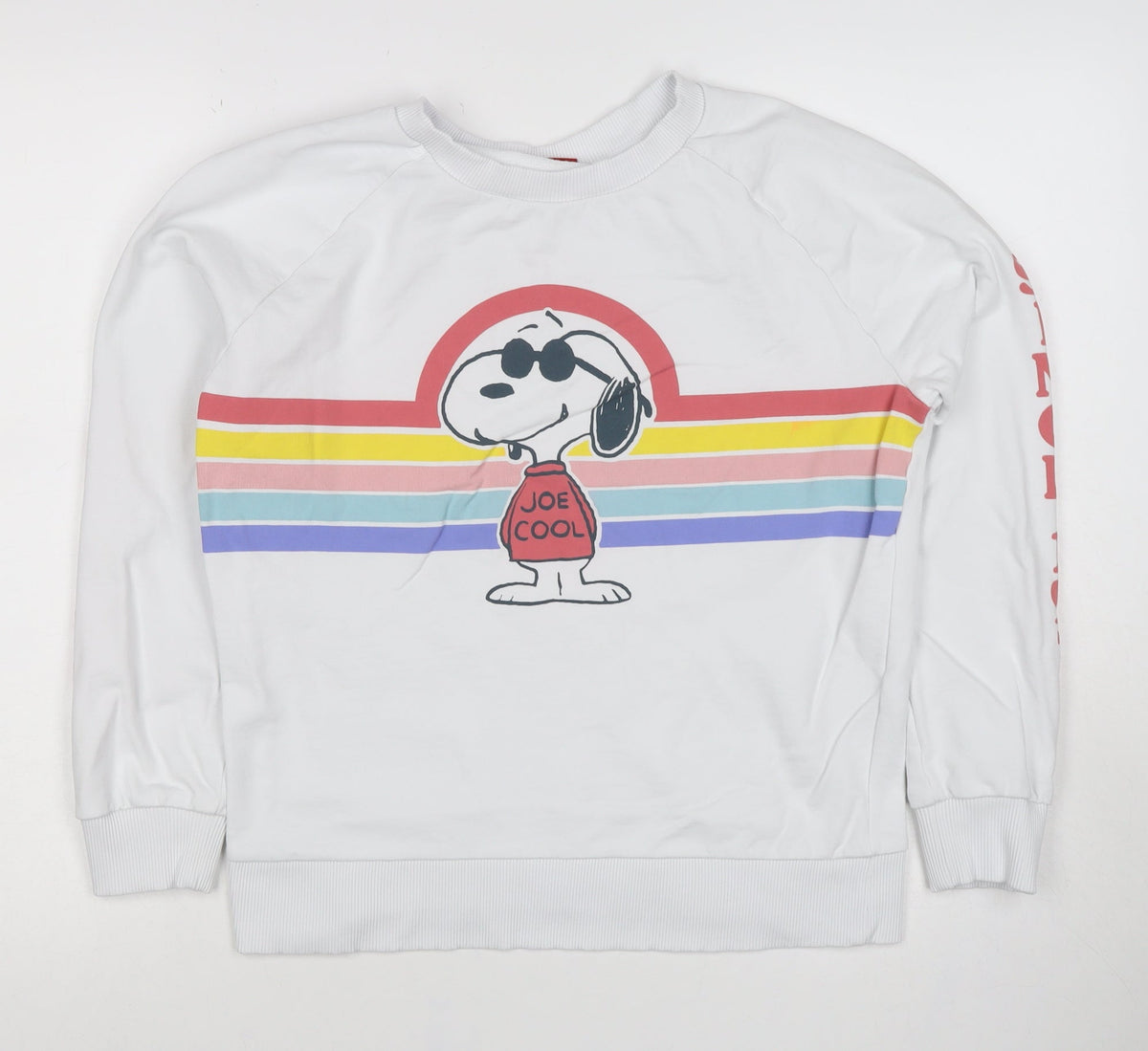 Next Women’s White Peanuts Snoopy Graphic Stripe Sweatshirt UK 10