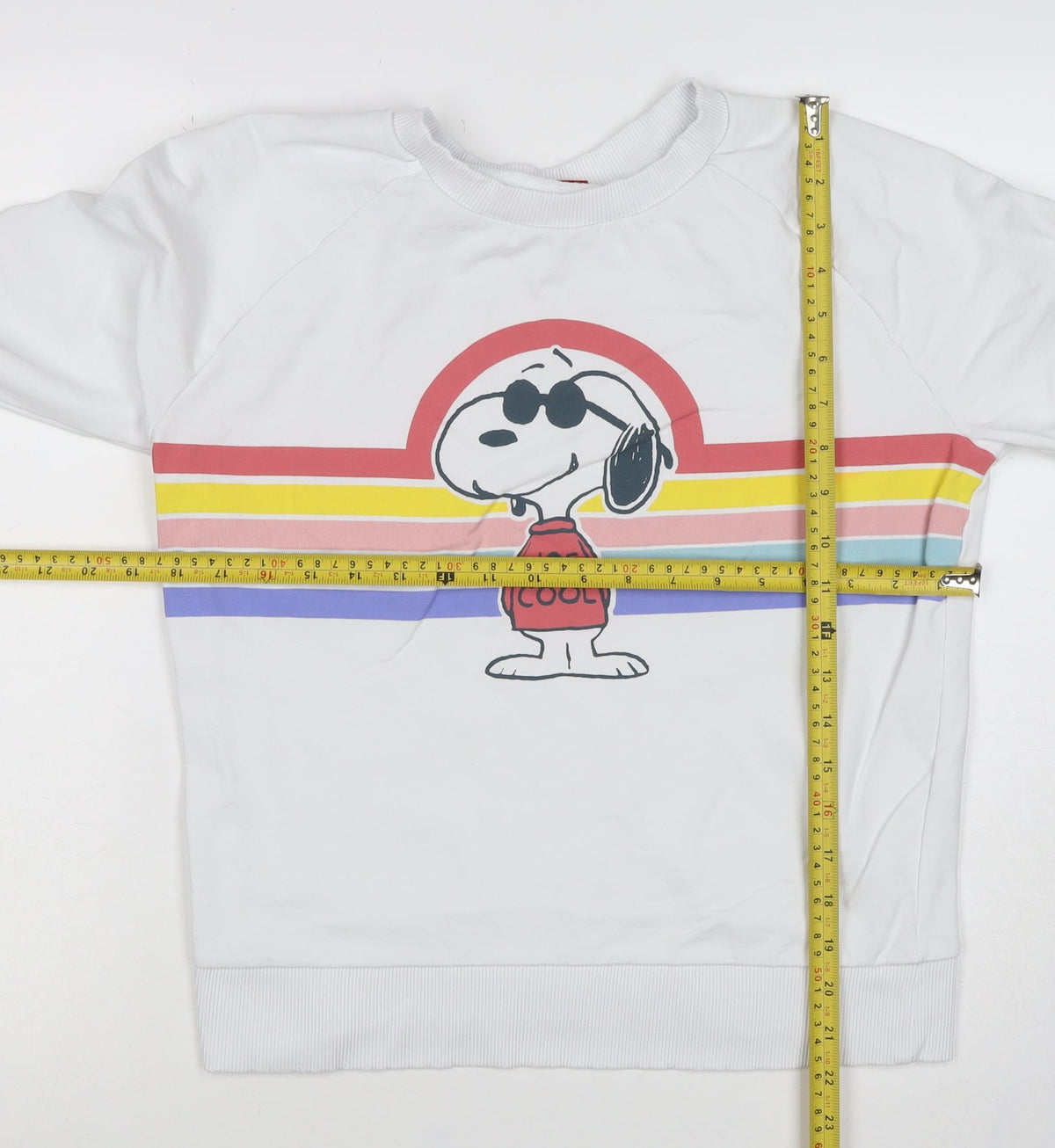 Next Women’s White Peanuts Snoopy Graphic Stripe Sweatshirt UK 10