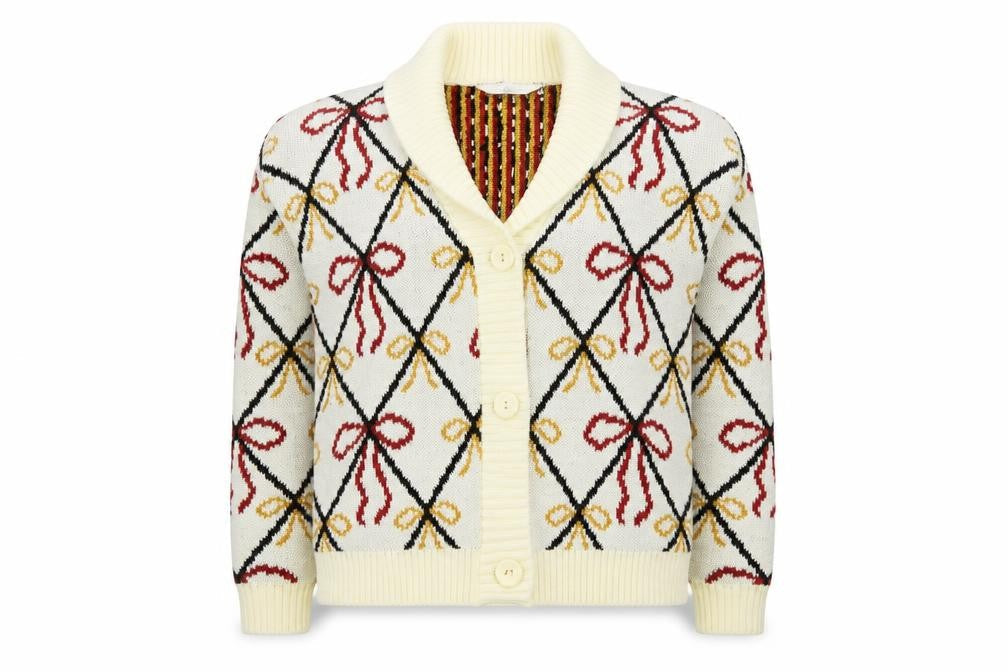 Separate Choice Women’s Ivory Geometric Knit Cardigan Size 12