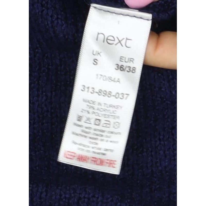 Next Women’s Blue S Rainbow Stripe Crew Neck Knit Pullover Jumper