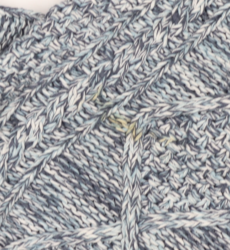 GAP Women Blue S Cable Knit 100% Cotton Crew Neck Jumper