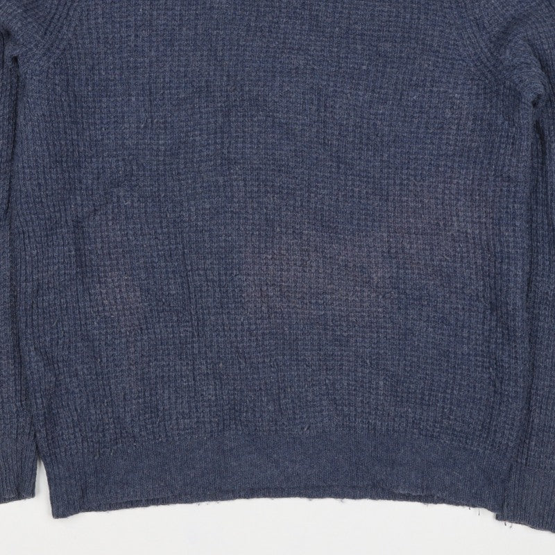 Ospray London Men's Blue L Lambswool Crew Neck Knit Pullover Jumper