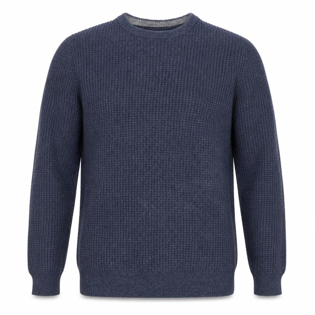 Ospray London Men's Blue L Lambswool Crew Neck Knit Pullover Jumper