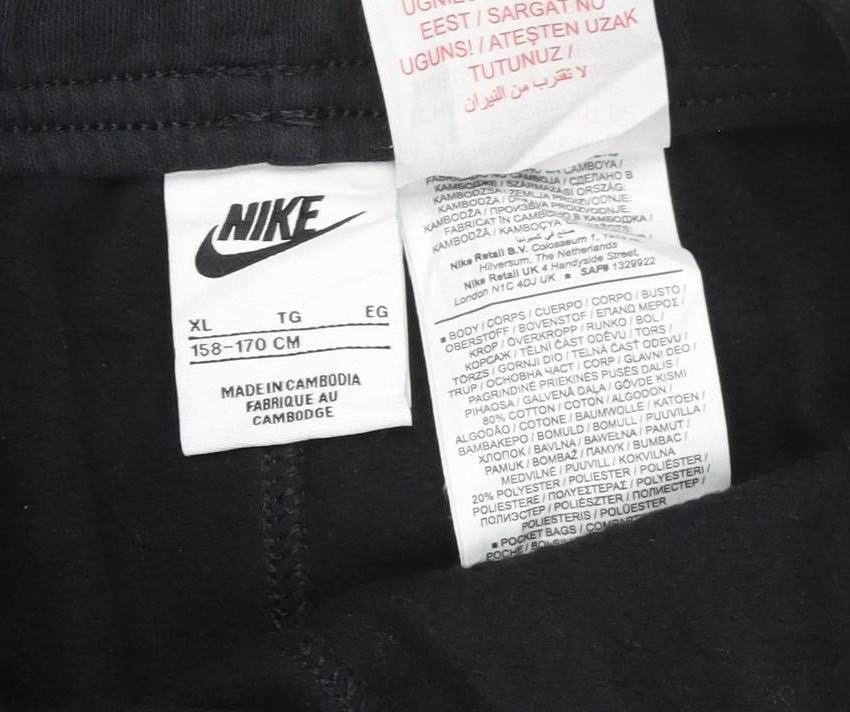 Nike Boys Black XL 158-170cm Fleece Jogger Track Pants