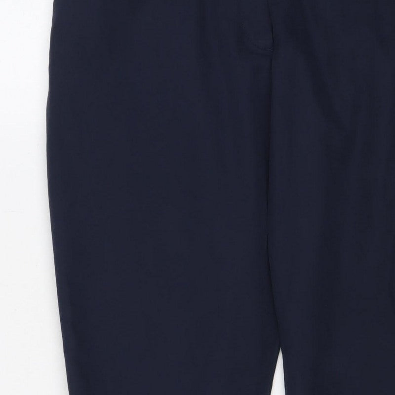 M&S Women’s Navy Blue Size 12 Short Straight Leg Trousers