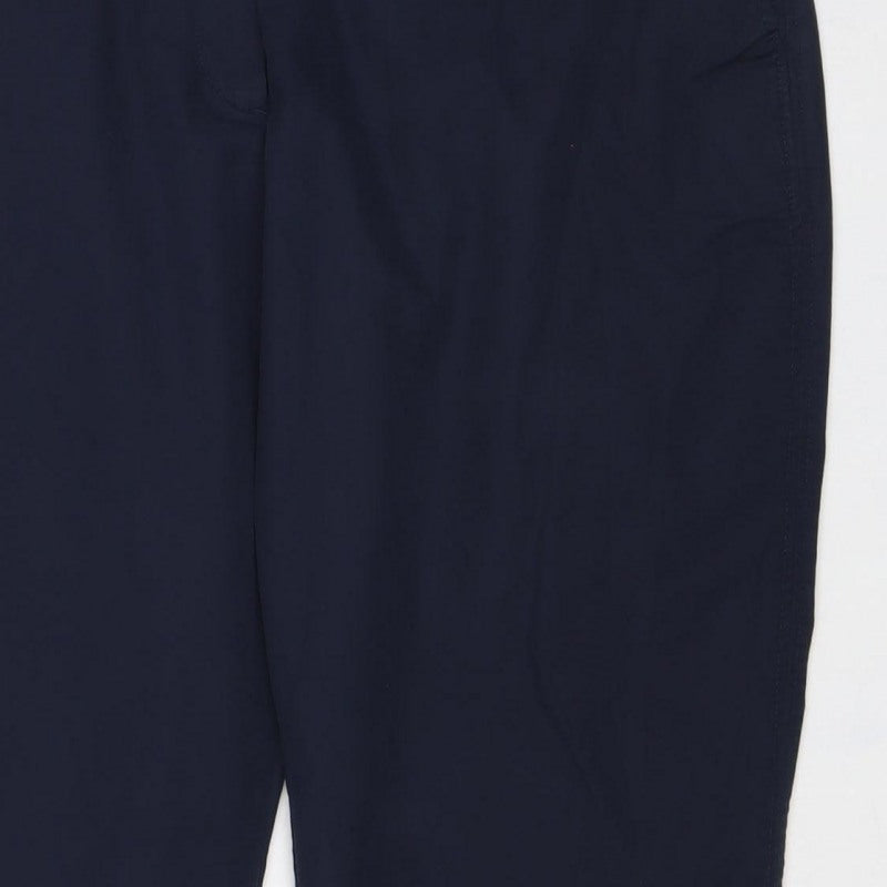 M&S Women’s Navy Blue Size 12 Short Straight Leg Trousers