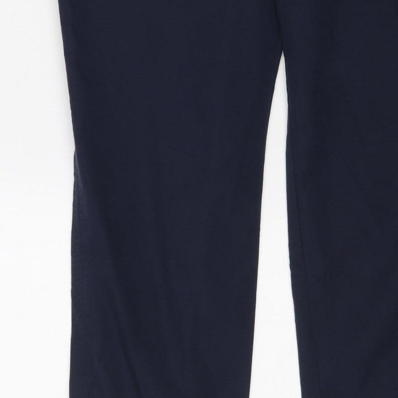 M&S Women’s Navy Blue Size 12 Short Straight Leg Trousers