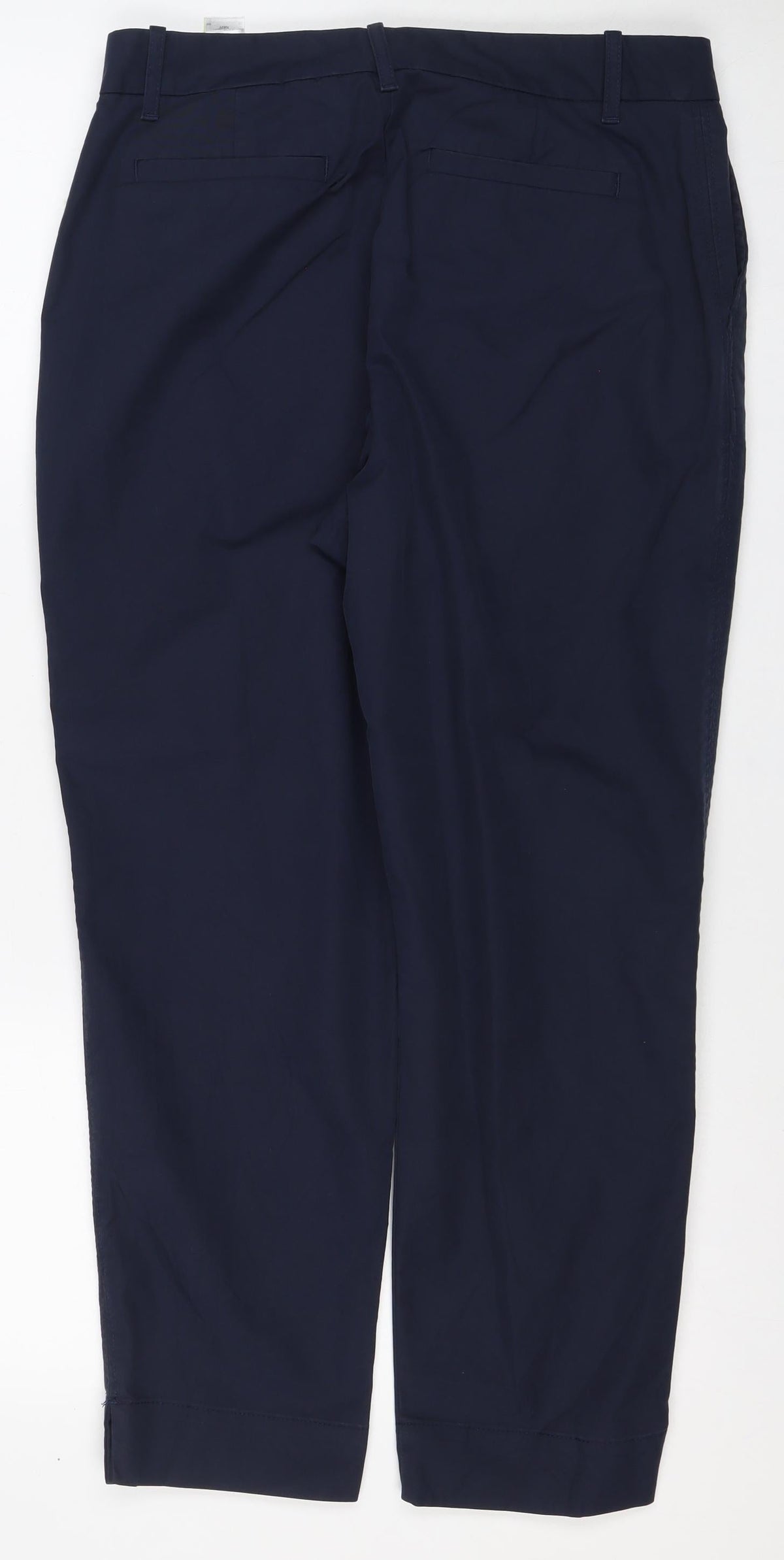 M&S Women’s Navy Blue Size 12 Short Straight Leg Trousers