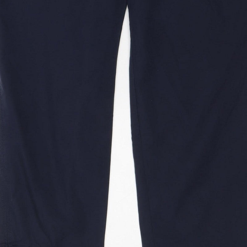 M&S Women’s Navy Blue Size 12 Short Straight Leg Trousers