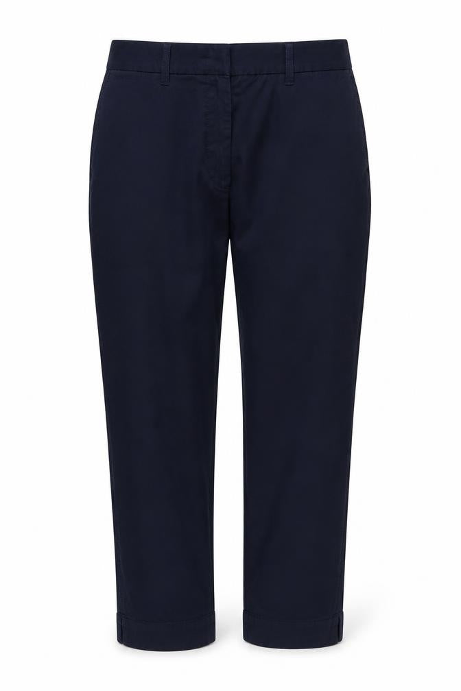 M&S Women’s Navy Blue Size 12 Short Straight Leg Trousers