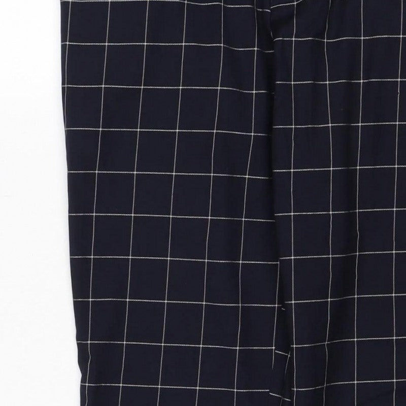 Topman Women’s Black Check Tailored Straight Trousers UK 6