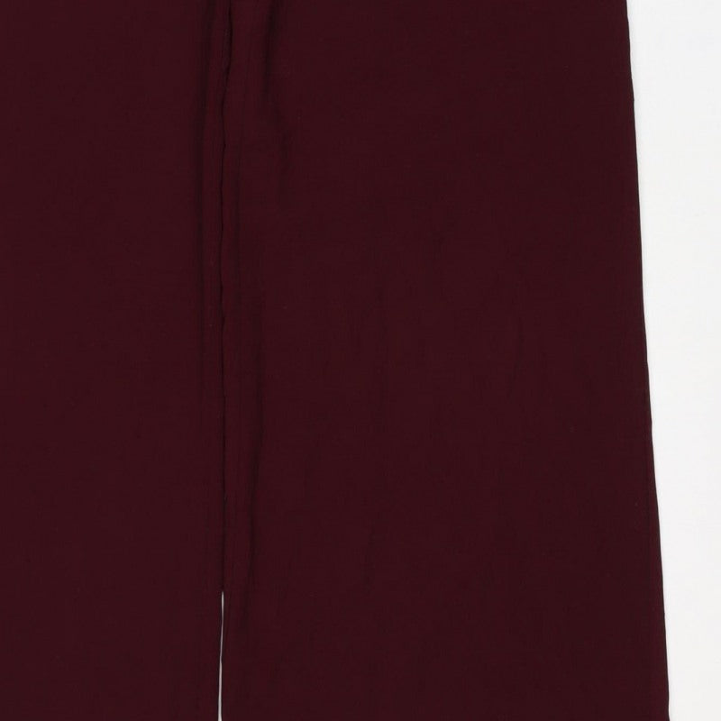 Oasis Women Red Wide-Leg Dress Trousers Size 10