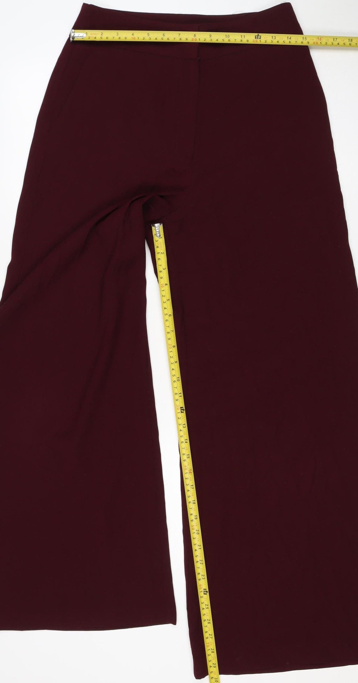 Oasis Women Red Wide-Leg Dress Trousers Size 10
