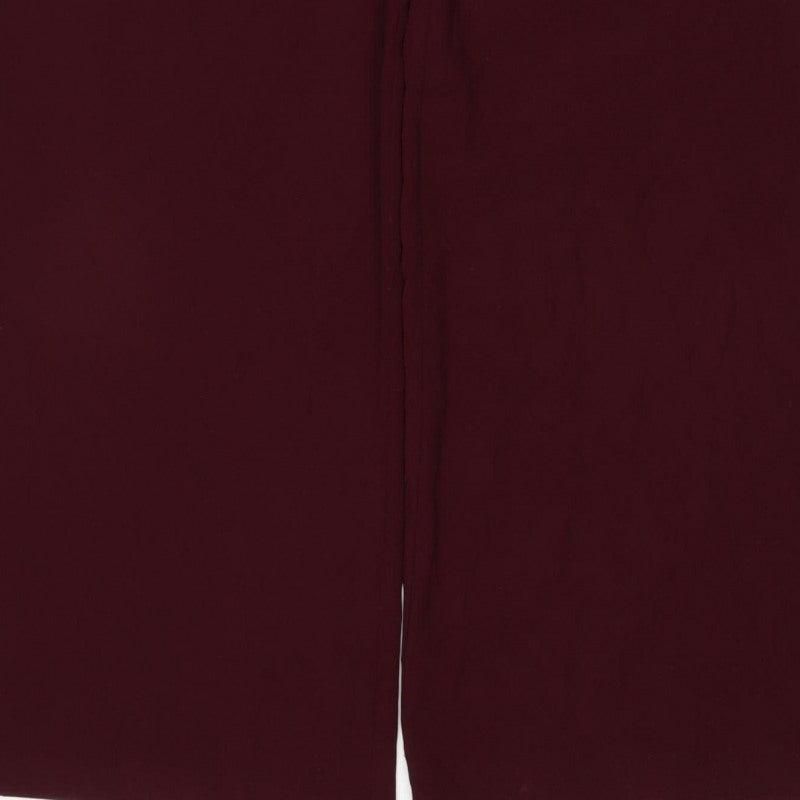 Oasis Women Red Wide-Leg Dress Trousers Size 10
